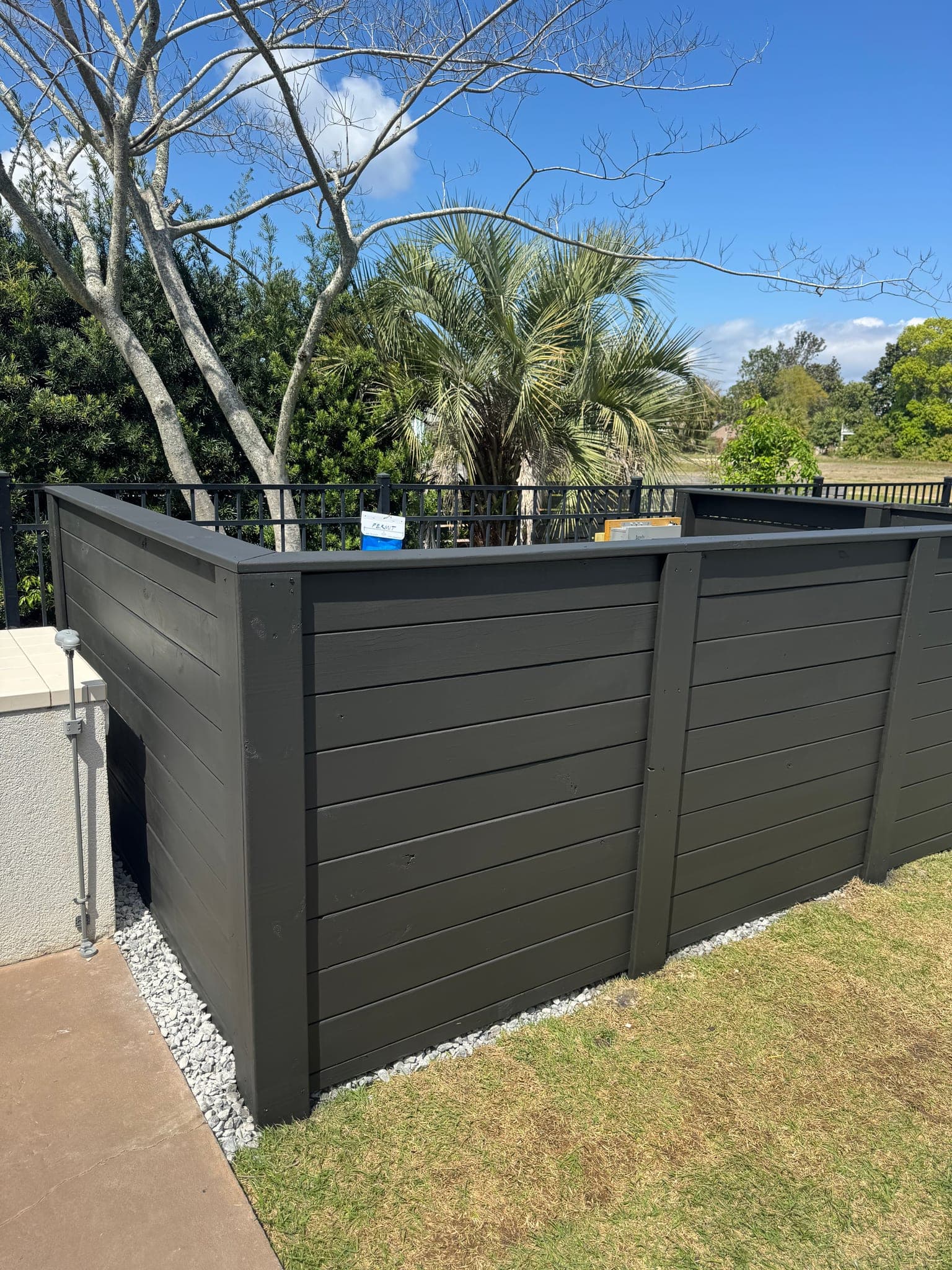 Modern Privacy Fence Installation