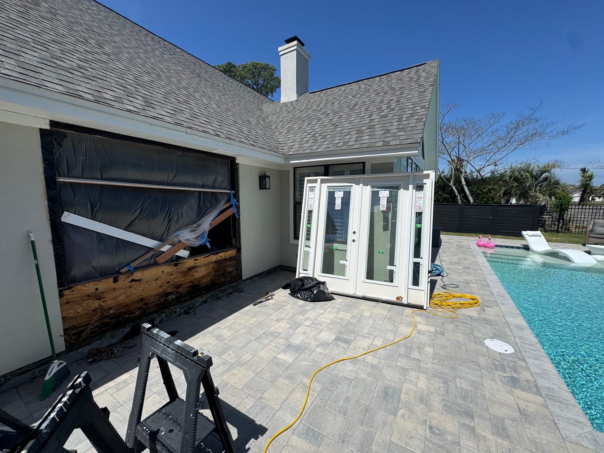 Poolside Bifold Door Install