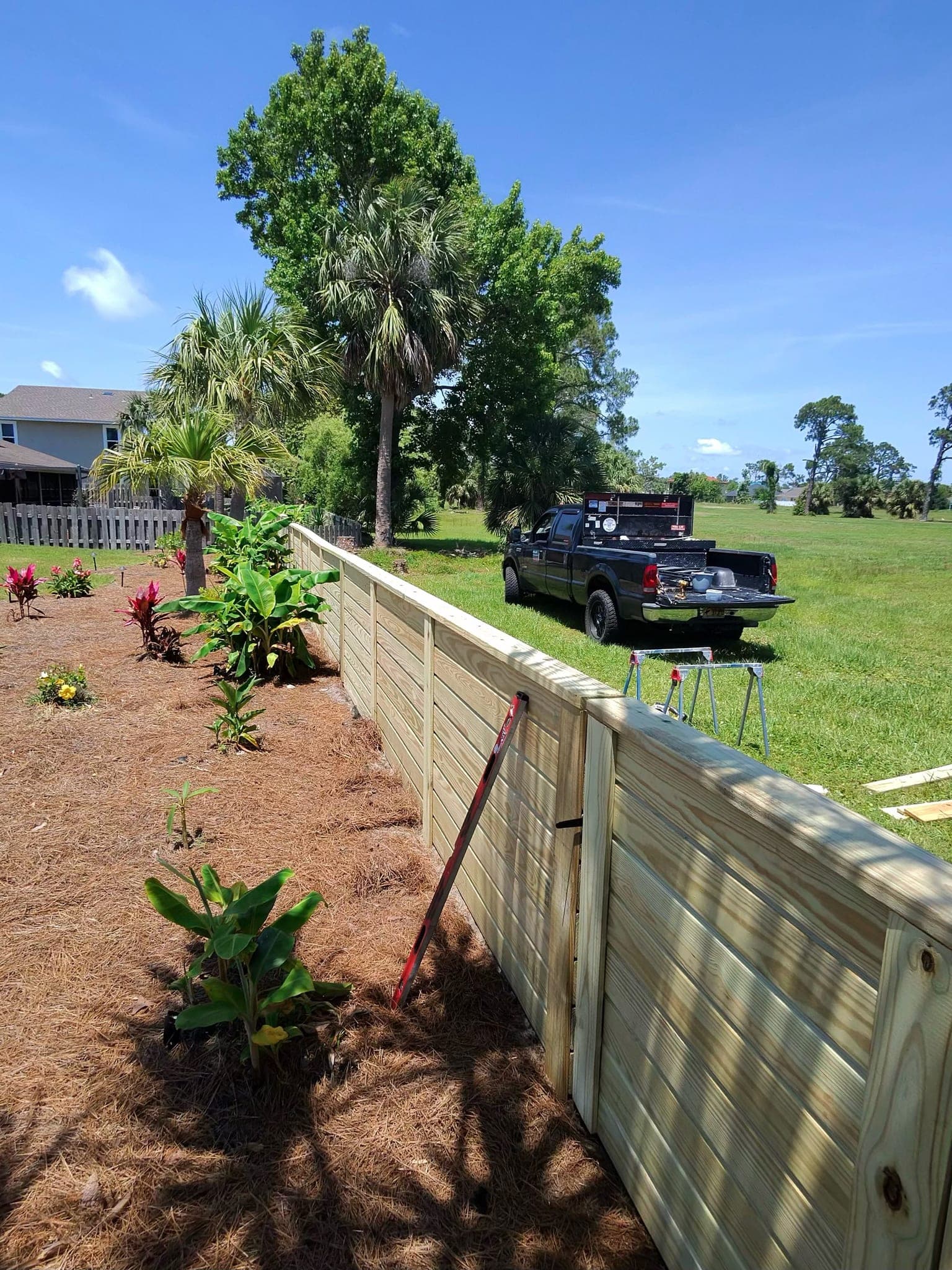 Backyard Landscape & Fence Installation — Photo 3